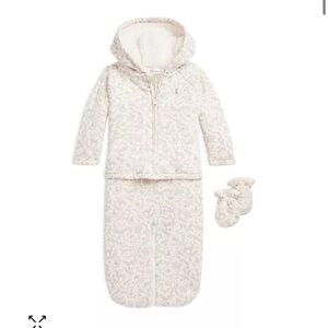 Ralph Lauren Boy’s Fleeced-Lined Convertible Bunting- Baby